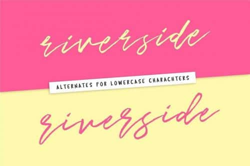 Riverside Avenue Script Font Free 5