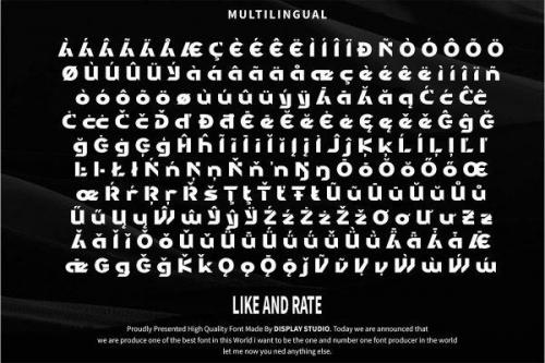 Robotic Cyborg Display Font 8