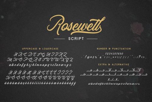 Rosewell Script Font 7