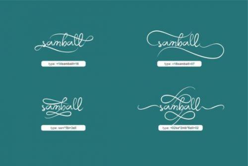 Samball Script Font 10