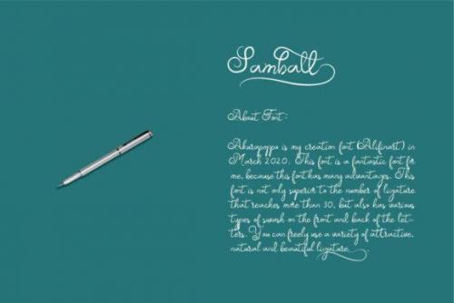 Samball Script Font 9