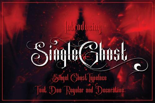 Single Ghost Tattoo Font 1