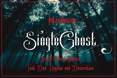 Single Ghost Tattoo Font 4