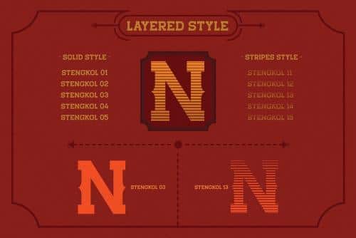 Stengkol Font Family 3