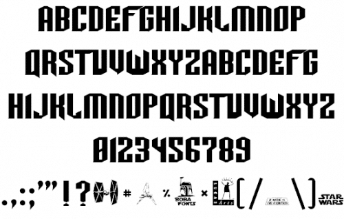 TIE-Wing Font 1
