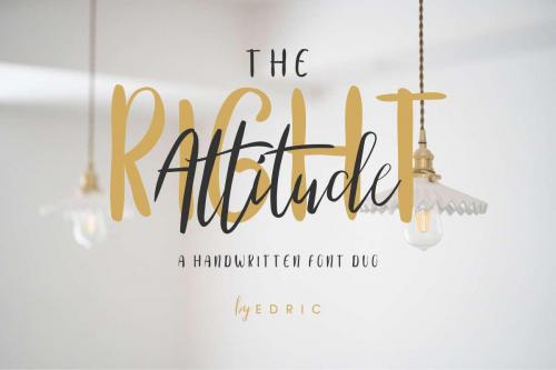 The Right Attitude Script Font Duo