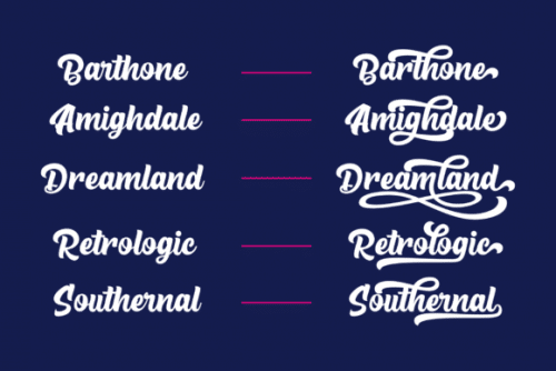 The Rughton Bold Script Font  3