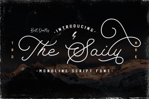 The Saily Monoline Script Font 1
