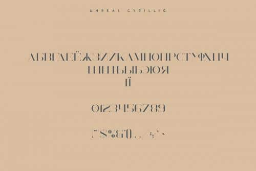 Unreal Serif Font  10