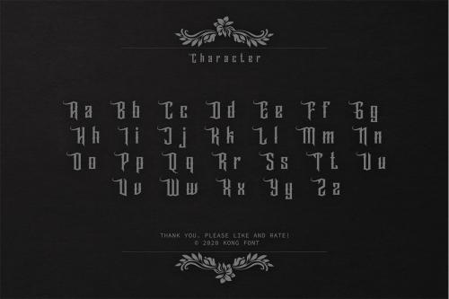 Wallrous Blackletter Tattoo Typeface 5