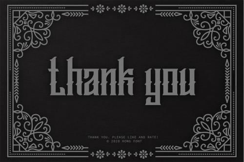 Wallrous Blackletter Tattoo Typeface 8