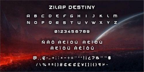 Zilap Destiny Font 1