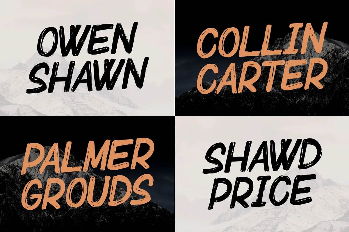 Bebrush Handbrush Font 2