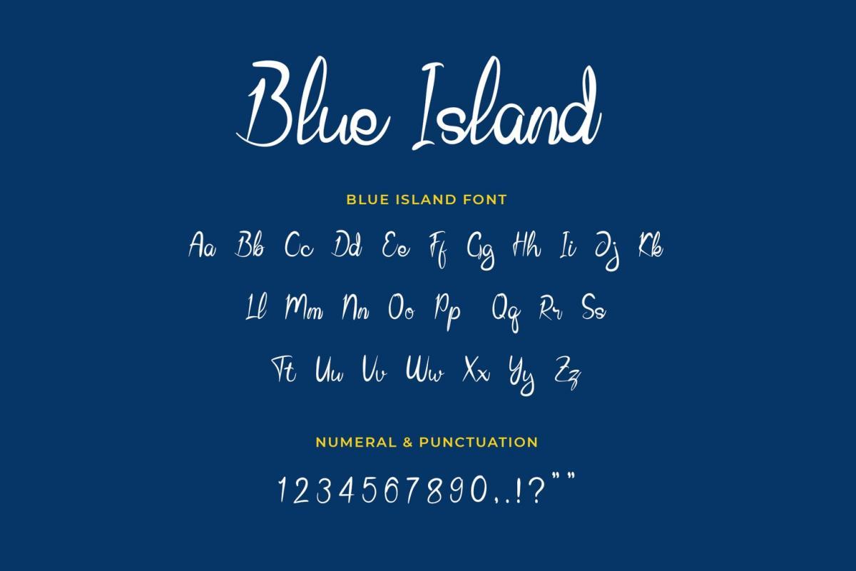 Blue Island Font 2