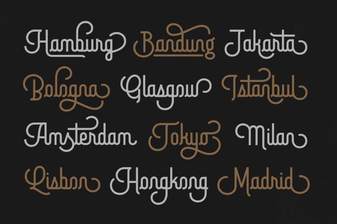 Brotherline Monoline Font 6