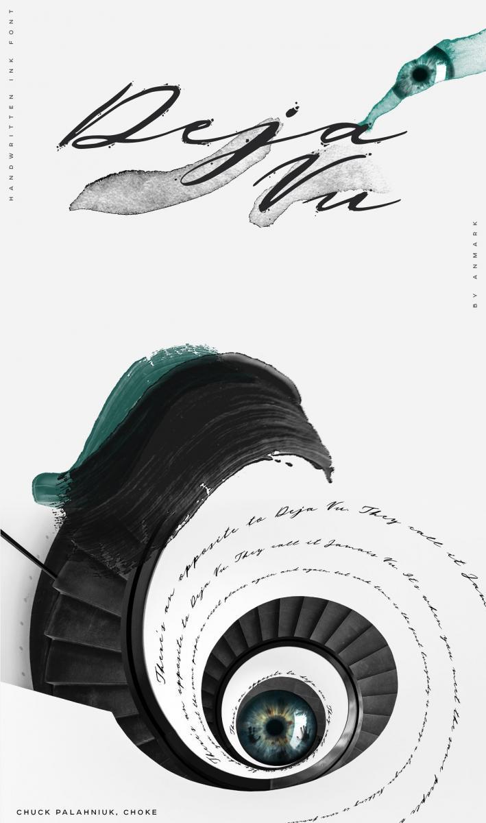 Deja Vu Handwritten Ink Font 1