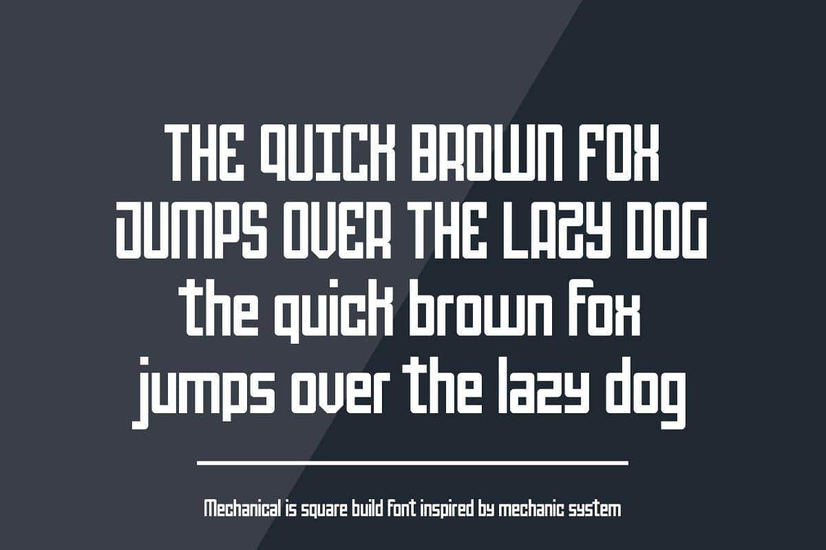 Mechanical Sans Serif Font 2