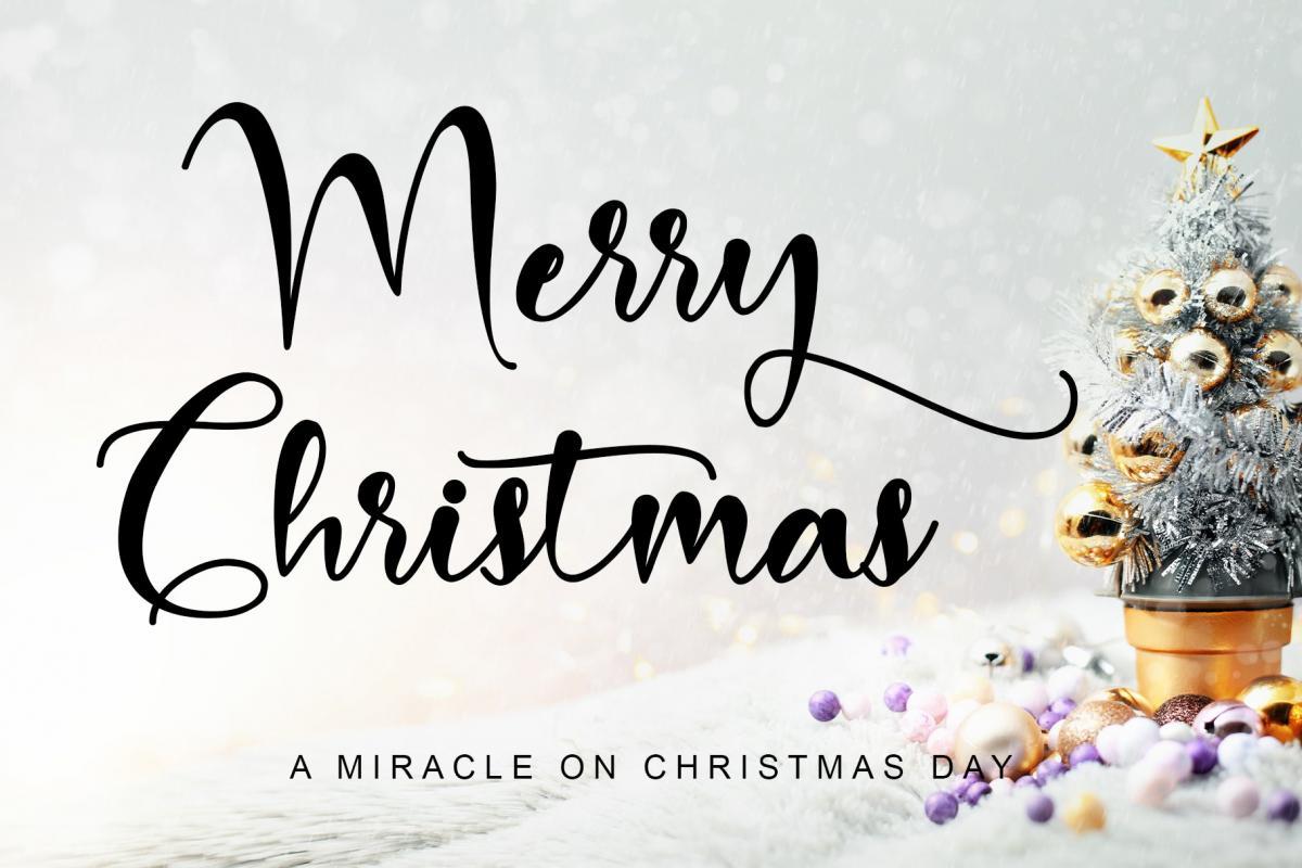 Merry Christmas BabyCalligraphy Font 