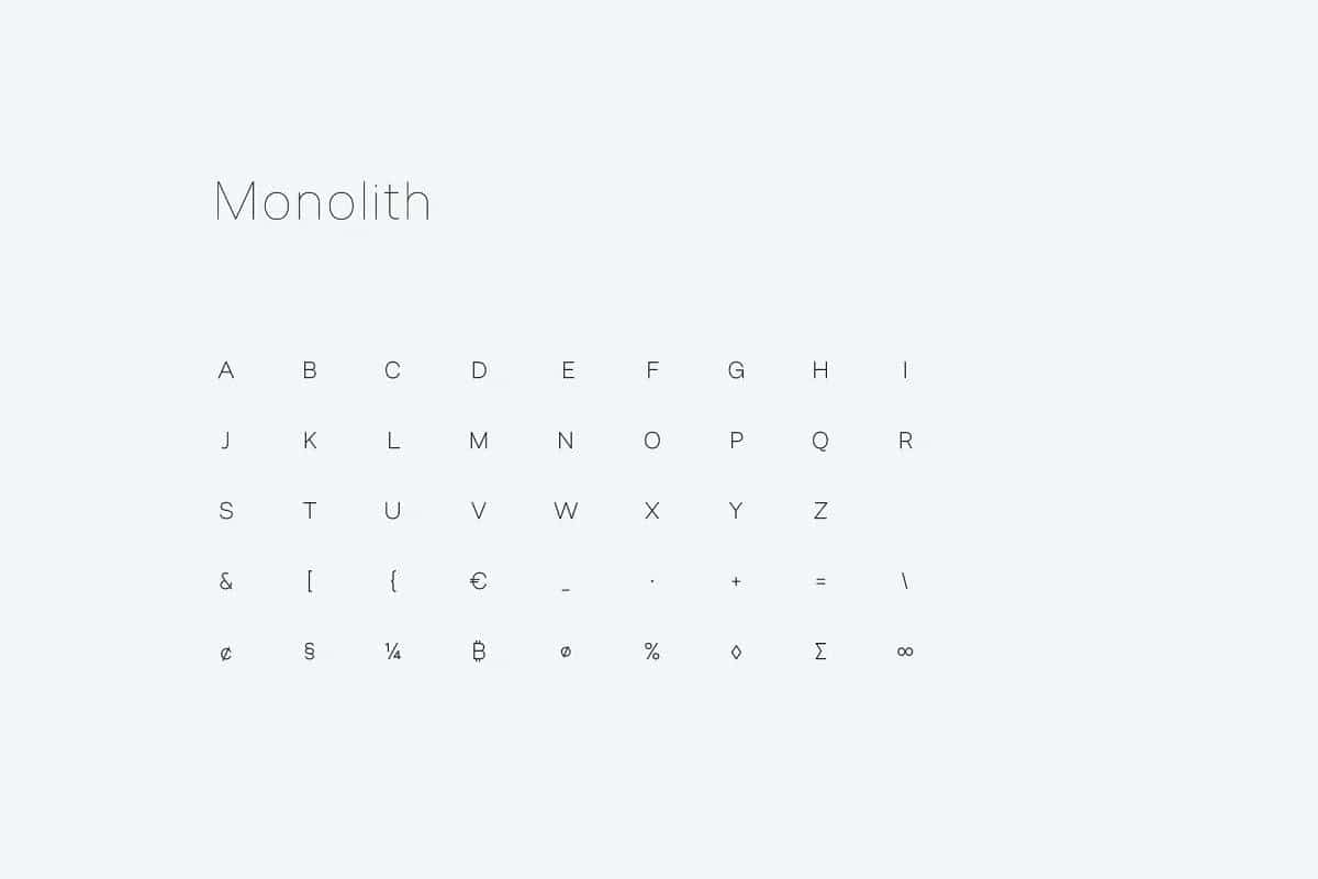 Monolith Sans Serif Font 7