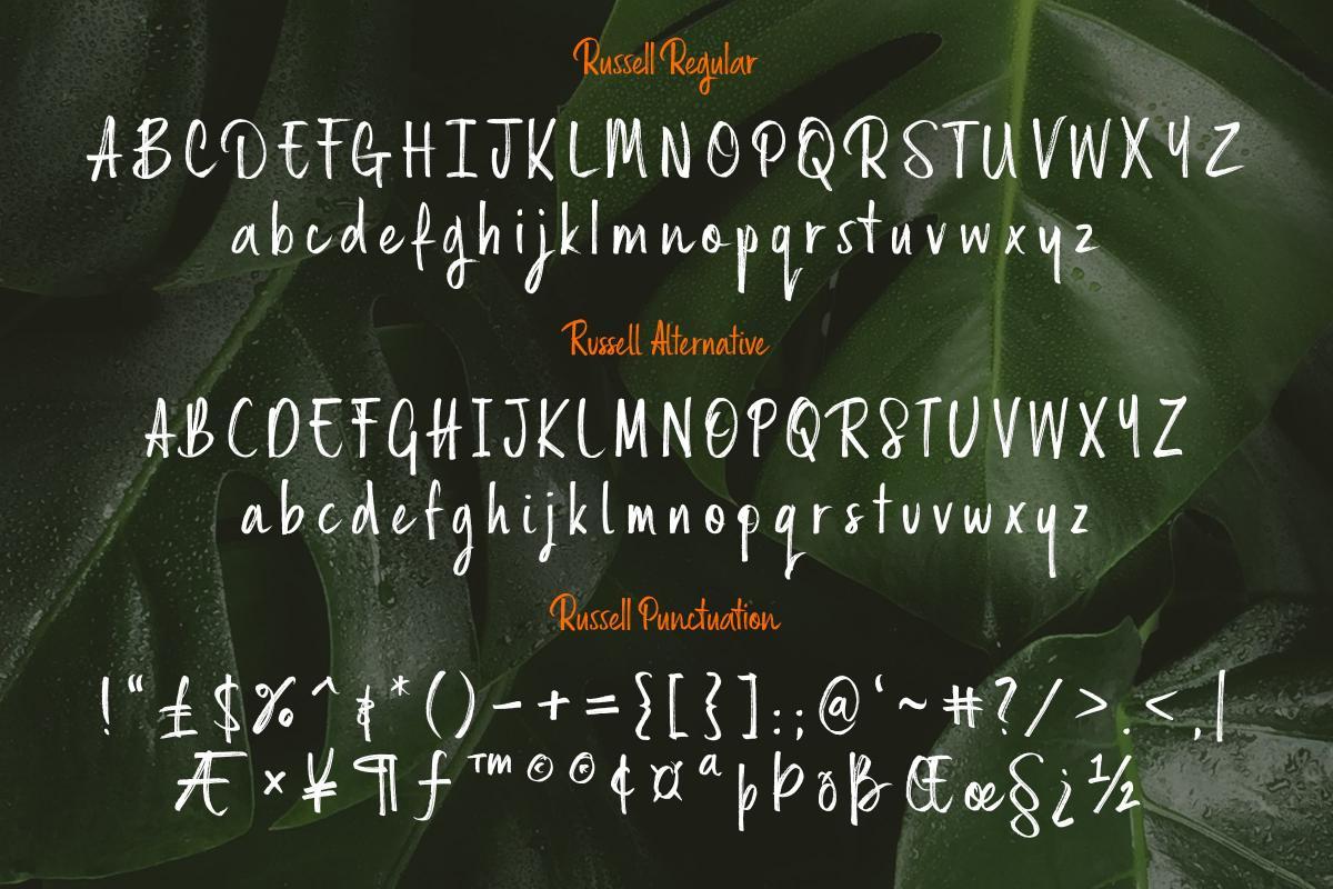 Russell Brush Font 3