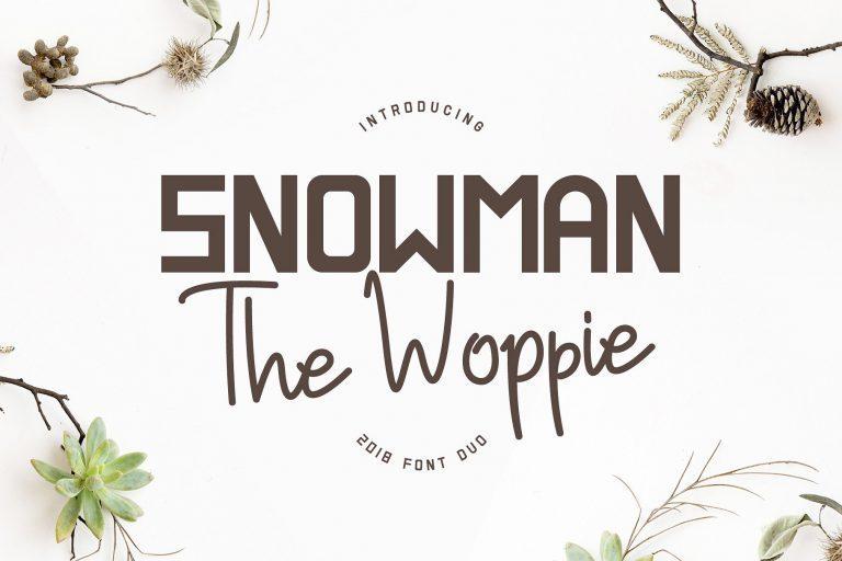 Snowman The Woppie Font Duo