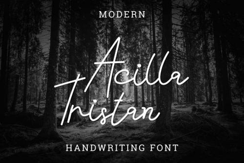 Acilla Tristan Handwriting Font 10