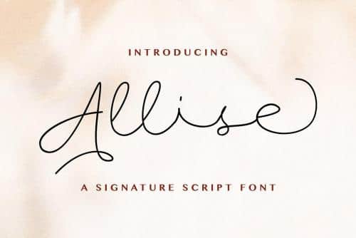 Allise Signature Script Font 1