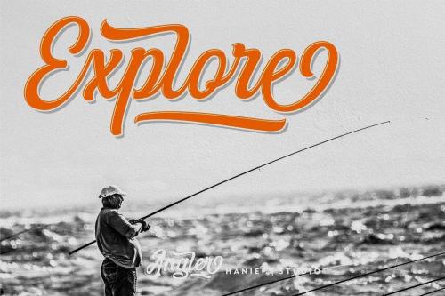 Angler Modern Script Font 10