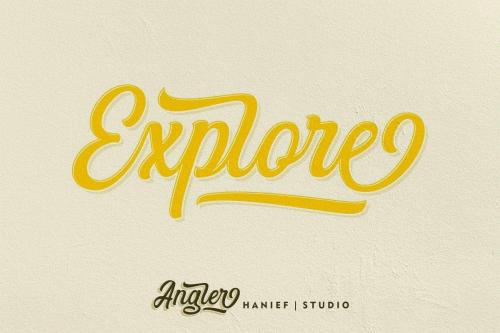 Angler Modern Script Font 8