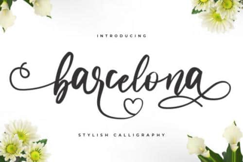 Barcelona Modern Calligraphy Font 1