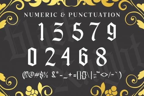 Black Knight Font 8
