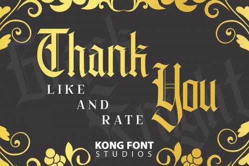 Black Knight Font 9