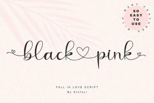 Black Love Pink Font