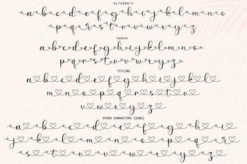 Black Love Pink Font 10