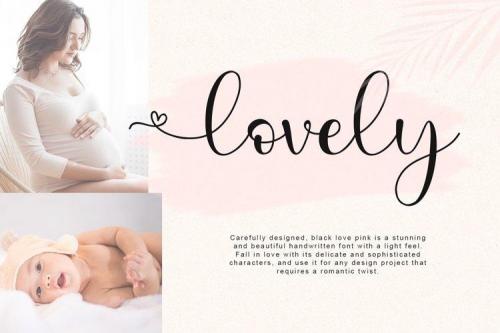 Black Love Pink Font 2