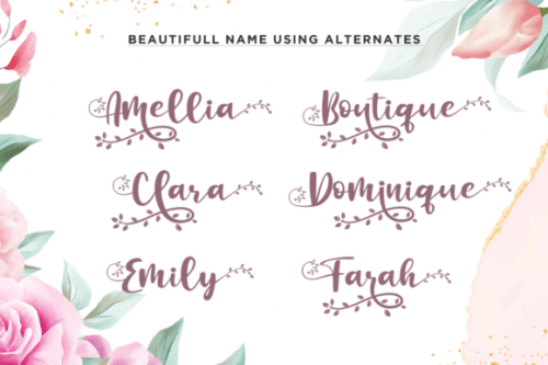 Botanical Flourish Font 1