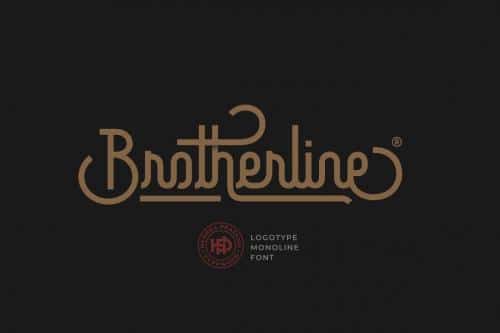 Brotherline Monoline Font 1