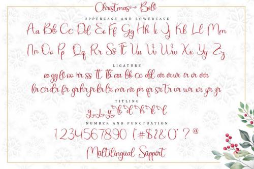 Christmas Bell Calligraphy Script Font 7