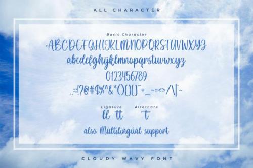 Cloudy Wavy Font 6