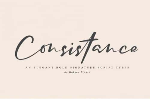 Consistance Bold Signature Script Font