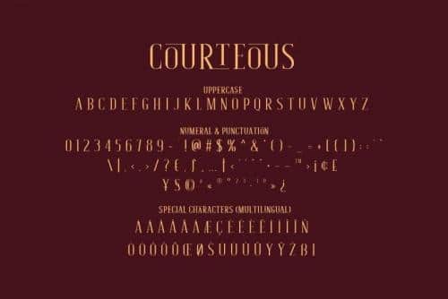 Courteous Serif Font 10