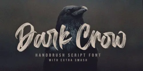 Dark Crow Brush Script Font 1