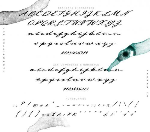 Deja Vu Handwritten Ink Font 13