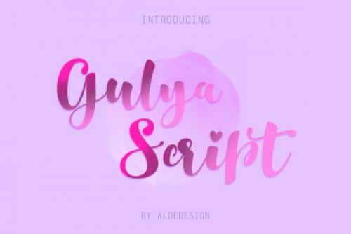 Gulya Script Font 11