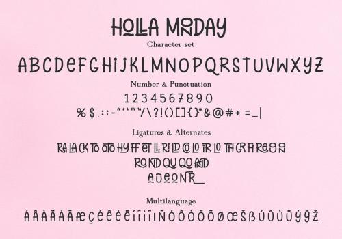 Holla Monday Display Font 5