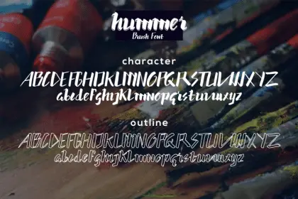 Hummer Brush Graffiti Font 4