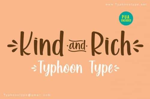 Kind and Rich Font
