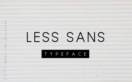 Less Sans Minimal Typeface 1