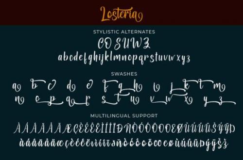 Losteria Script Font 9