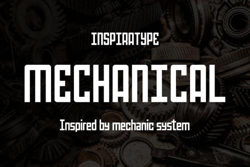 Mechanical Sans Serif Font